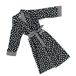Vintage Elegant Polka Dot Women's Robe